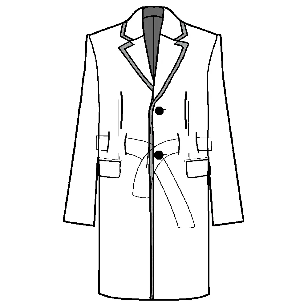 Single-Brested Coat Front Sketch.webp